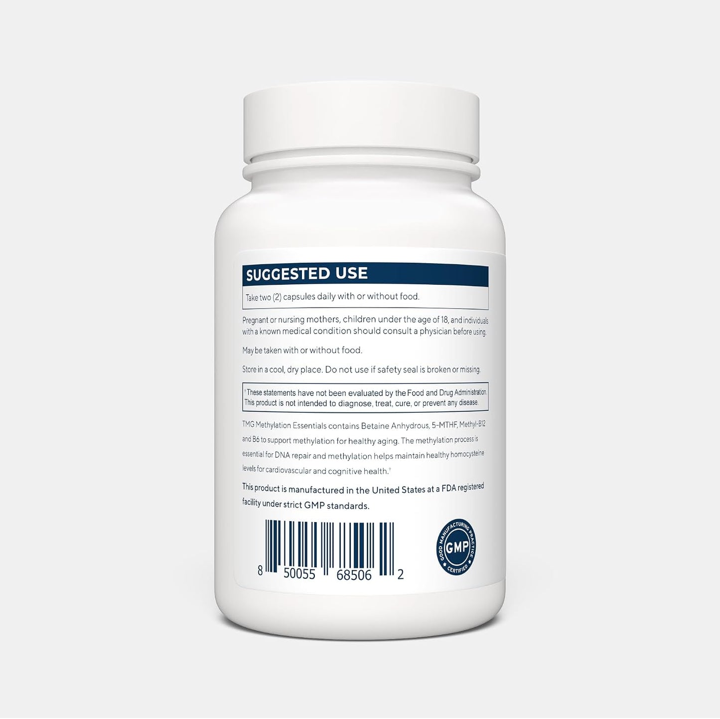 Renue By Science TMG | High Strength TMG Supplements | 120 Trimethylglycine Capsules - 900mg TMG per Serving with Vitamin B12 Vitamin B6 Folate & Zinc | Made in the USA & Third-Party Tested