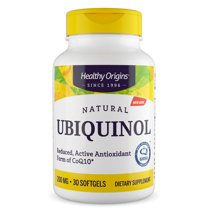 Healthy Origins Ubiquinol CoQ10 200 mg, Non-GMO, 60 Softgels