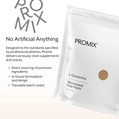 ProMix Nutrition L-Glutamine - Pure Micronized Free Form - Unflavored, 180 Servings