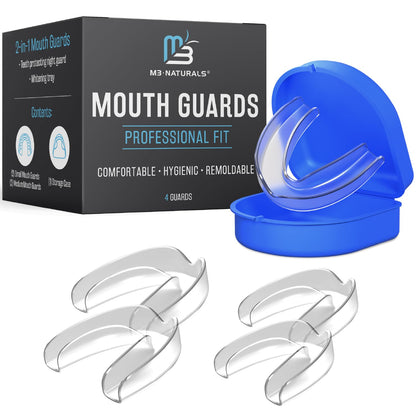 Dental Mouth Guard for Sleeping, Night Guard, BPA-Free, 4 Guards by M3