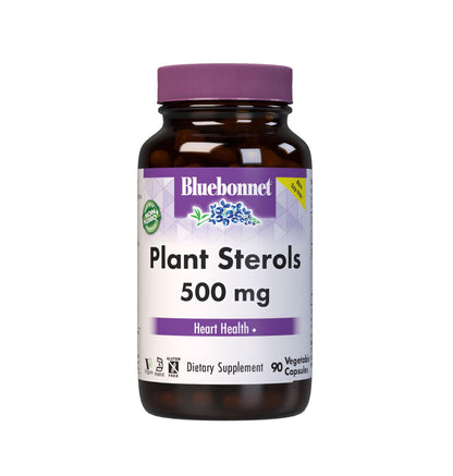 Bluebonnet Nutrition Plant Sterols 500mg Heart Health Supplement for Men & Women* - Non-GMO Beta-Sitosterol from Sunflower Oil - Vegan, Gluten-Free - 90 Vegetable Capsules