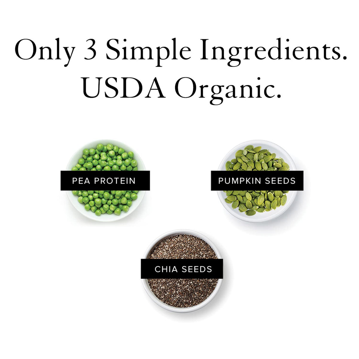 Truvani Organic Vegan Protein Powder Unflavored - 20g of Plant Based Protein, Organic