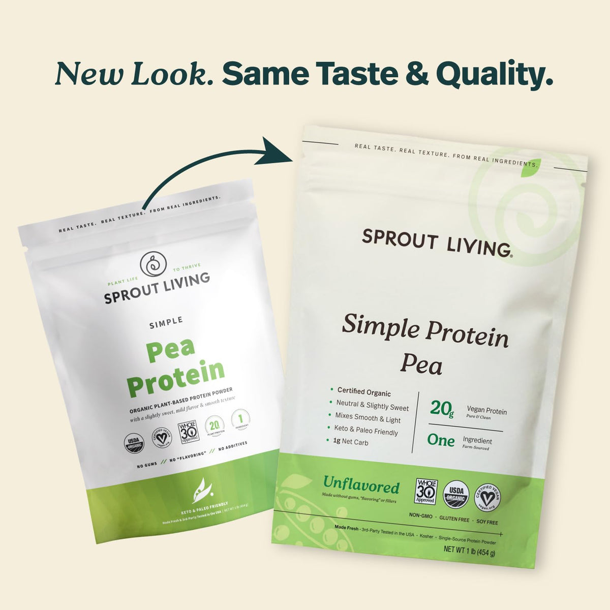 Sprout Living Organic Pumpkin Seed Protein Powder, Unflavored, 20 Grams of Plant Based Protein Powder Without Artificial Sweeteners, Non Dairy, Non-GMO, Vegan, Gluten Free (1 Pound, 14 Servings)