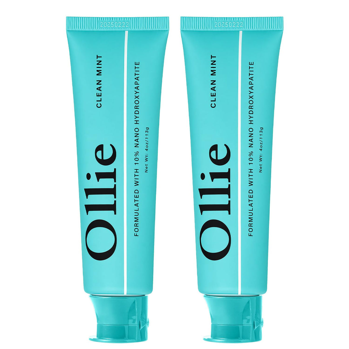 Ollie Fluoride Free 10% Nano Hydroxyapatite Toothpaste, Clean Mint, 1 Pack