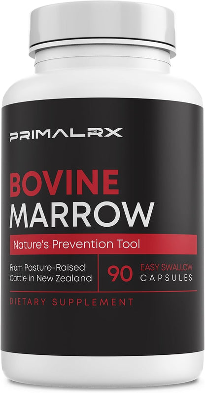 Beef Bone Marrow Supplement, Grass Fed Freeze-Dried Bone Marrow Capsules with Vitamin K2, Healthy Fats & Collagen, Whole Food Ancestral Organ Supplement, 90 Count