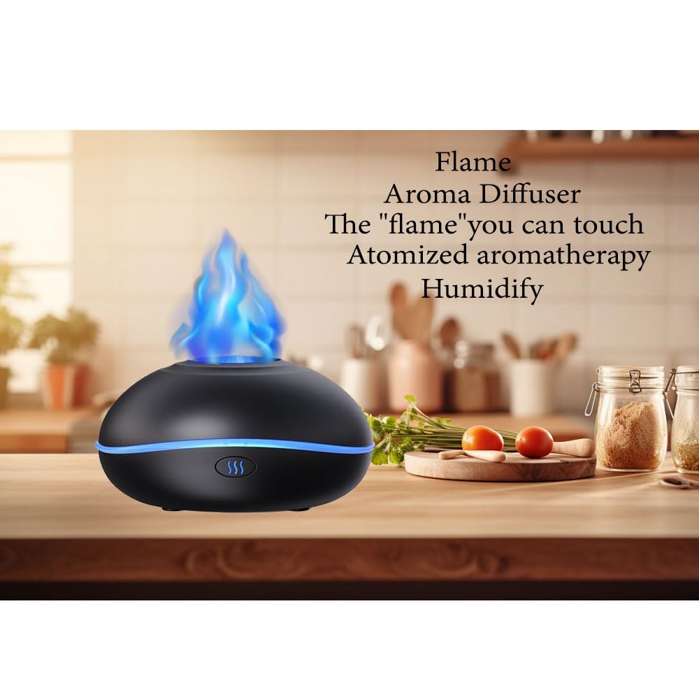 Lotnafee Colorful Flame Fire Diffuser Humidifier, Upgraded Scent Diffuser for Essential Oils Home,Office,Yoga