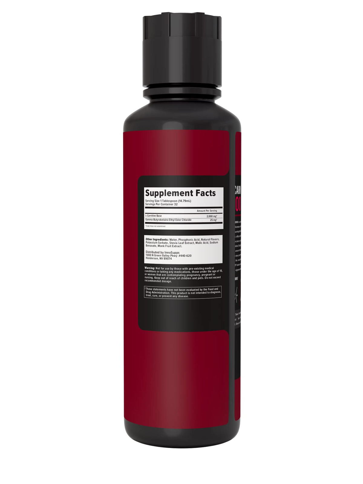 InnoSupps Volcarn 2000 - Advanced Fat Burning Liquid | L-Carnitine,GBEEC, Boost Energy