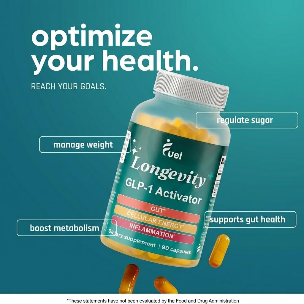 Fuel Natural Liposomal Berberine HCL Supplement – Supports Metabolism, Hunger, Hormone Balance, Energy for Women & Men - Healthy Aging and Longevity Support - Metabolic Berberine 1000mg Capsules