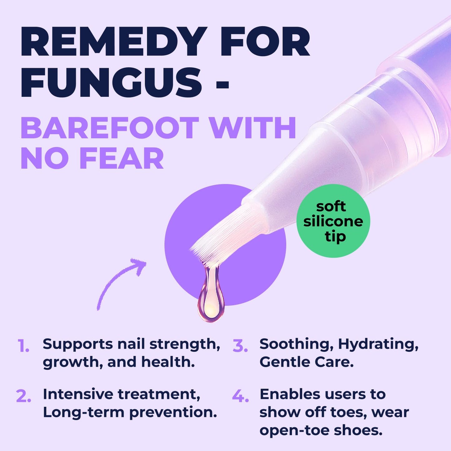 Toenail Care Pen - Extra Strength Toe Nail Remedy - Professional Nail Solution for Fingernail with Tea Tree Oil (Pack of 4)