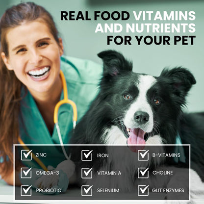 K9 Essentials Organ Supplement for Dogs, Human-Grade Grass Fed Freeze-Dried Beef Organ Powder, 9-Organ All-in-One Dog Multivitamin Meal Topper for Gut, Joint & Skin Support, 90g