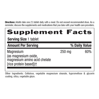 Country Life, Chelated Magnesium 250mg, Supports Bone and Immune Health, Daily Supplement, 240 ct
