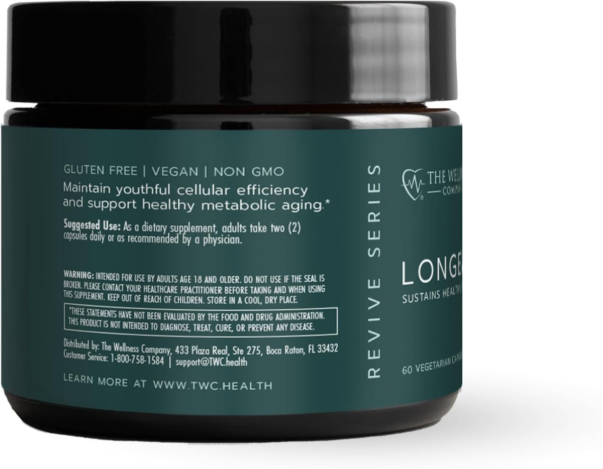 LONGEVITY — NR & Glutathione for Cellular Function, Energy & Vitality, 60ct