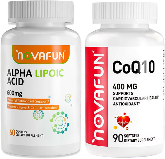 ALA & CoQ10 Capsules 2-Pack Bundle – Supports Advanced Antioxidant Action & Cellular Energy for Adults