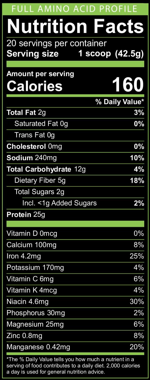 Green Regimen Elite Plant-Based Protein Powder - 25g Complete Hemp & Pea Protein