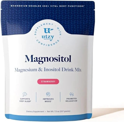 Utzy Naturals Magnositol | Magnesium Glycinate & Inositol | 30 Servings