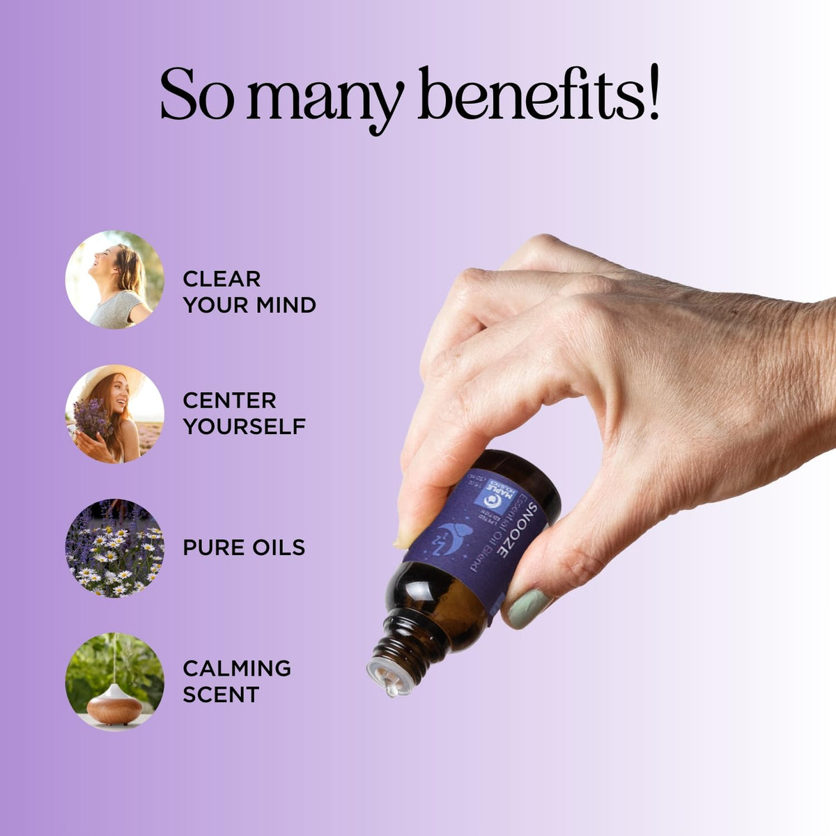 Sleep Essential Oil Blend for Diffuser - Snooze Blend Essential Oil for Sleep with Roman Chamomile