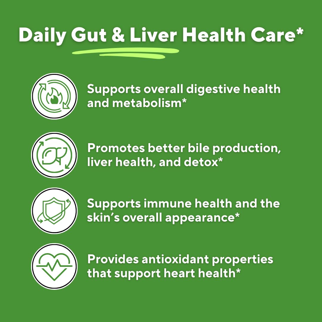 Vitapia Organic Artichoke Extract Supplement - Liver Cleanse Detox & Repair, Liver Health, Digestion, Antioxidant Support - 120 Vegan Capsules, Non GMO, Gluten Free