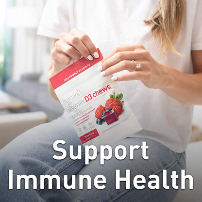 humanN Vitamin D3 Chews - High Potency Vitamin D3 5000iu (125mcg) Helps Support