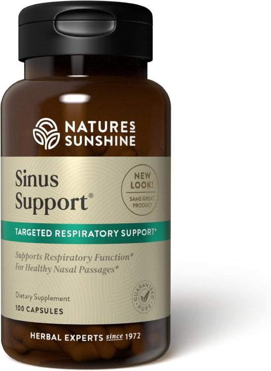 Nature's Sunshine Sinus Support EF Herbal Supplement – Targeted Respiratory Support, Healthy Nasal Passages, Ephedra-Free, 100 Vegcaps