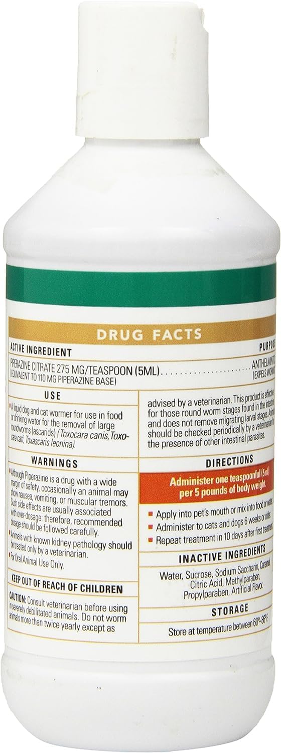 Durvet WormEze Liquid Canine & Feline Antihelmintic, 8 oz (Pack of 2)