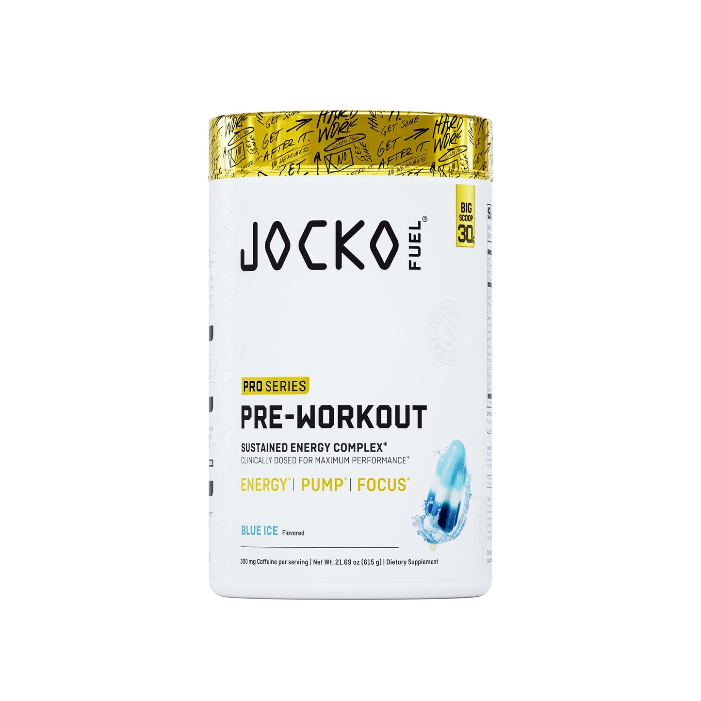 Jocko Fuel Preworkout Pro Series, Sour Gummy, Elite Performance Energy, Focus, Pump Formula, 300mg Natural Caffeine, L-Citrulline, Alpha GPC, L-Tyrosine, Peak ATP, High Intensity Training, 20 Servings