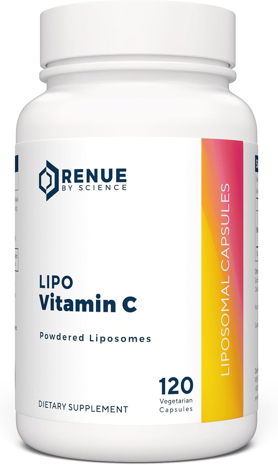 Renue By Science Vitamin C | High Strength Liposomal Supplement | 120 Capsules - 1000mg VIT C per Serving | Non-GMO & Allergen Free | Made in The USA Third-Party Tested