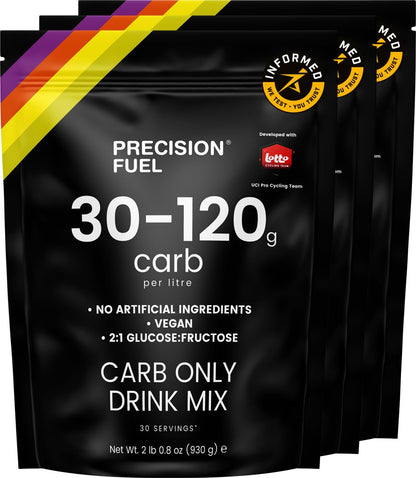 Precision Fuel PF60 Carb & Electrolyte Drink Mix Powder for Hydration & Energy - Endurance Sports Nutrition, Vegan, Hypotonic - 60g Carb, 1000mg Sodium per Litre - Mild Citrus Flavor, 1-Pack