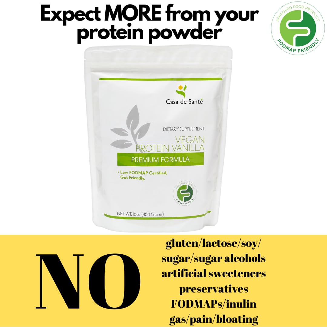 Low FODMAP Certified Elemental Vegan Protein Powder IBS & SIBO Gut Friendly Gluten