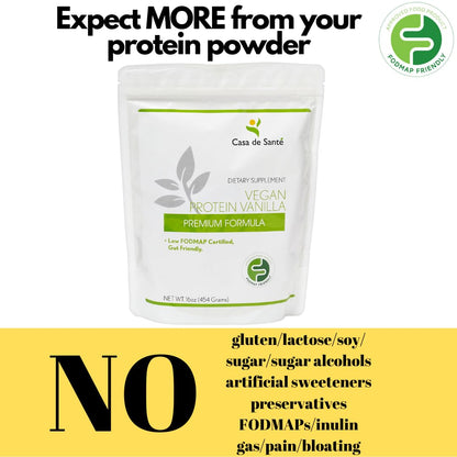 Low FODMAP Certified Elemental Vegan Protein Powder IBS & SIBO Gut Friendly Gluten