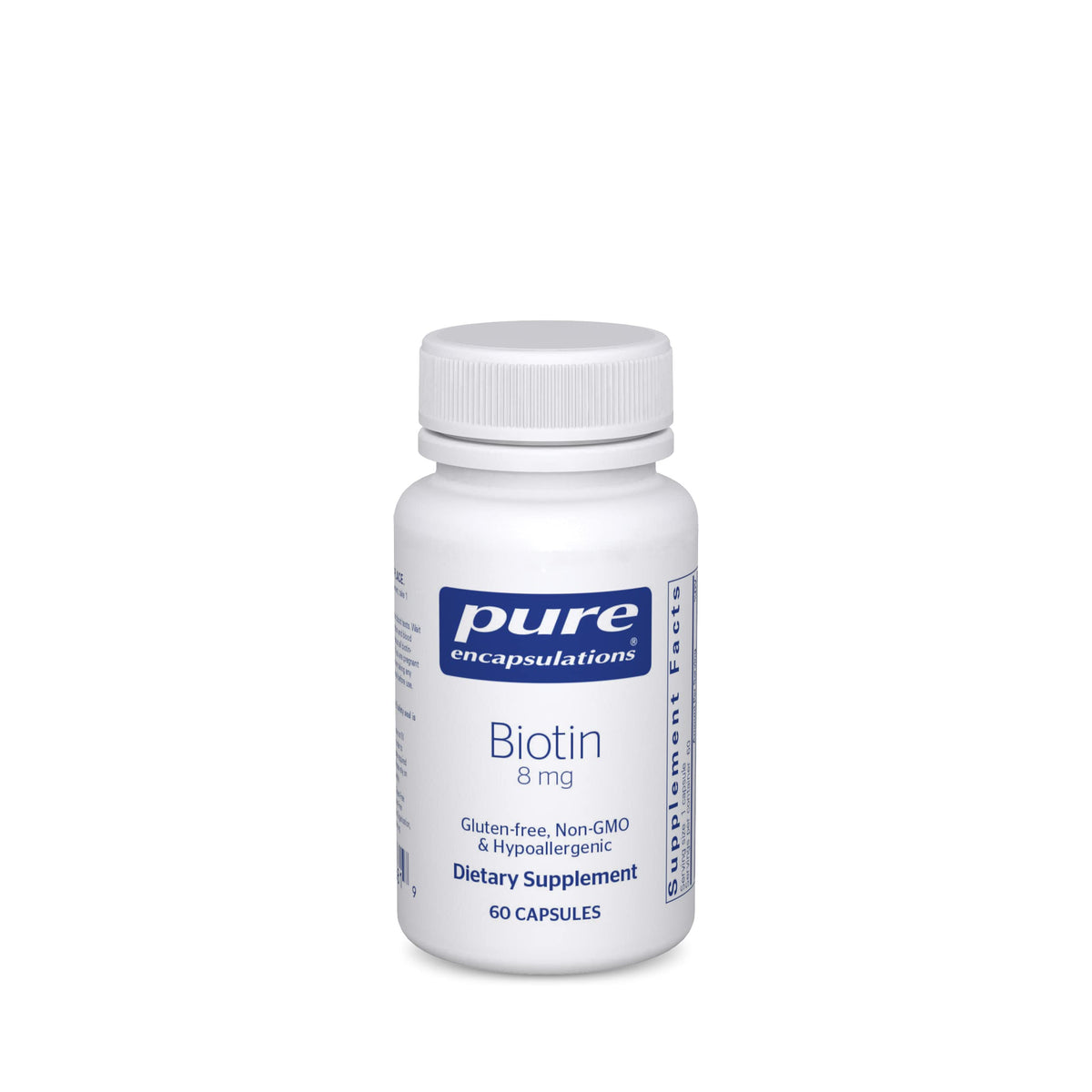 Pure Encapsulations Biotin 8 mg - B Vitamin Supplement to Aid Stress Relief, Hair, Skin