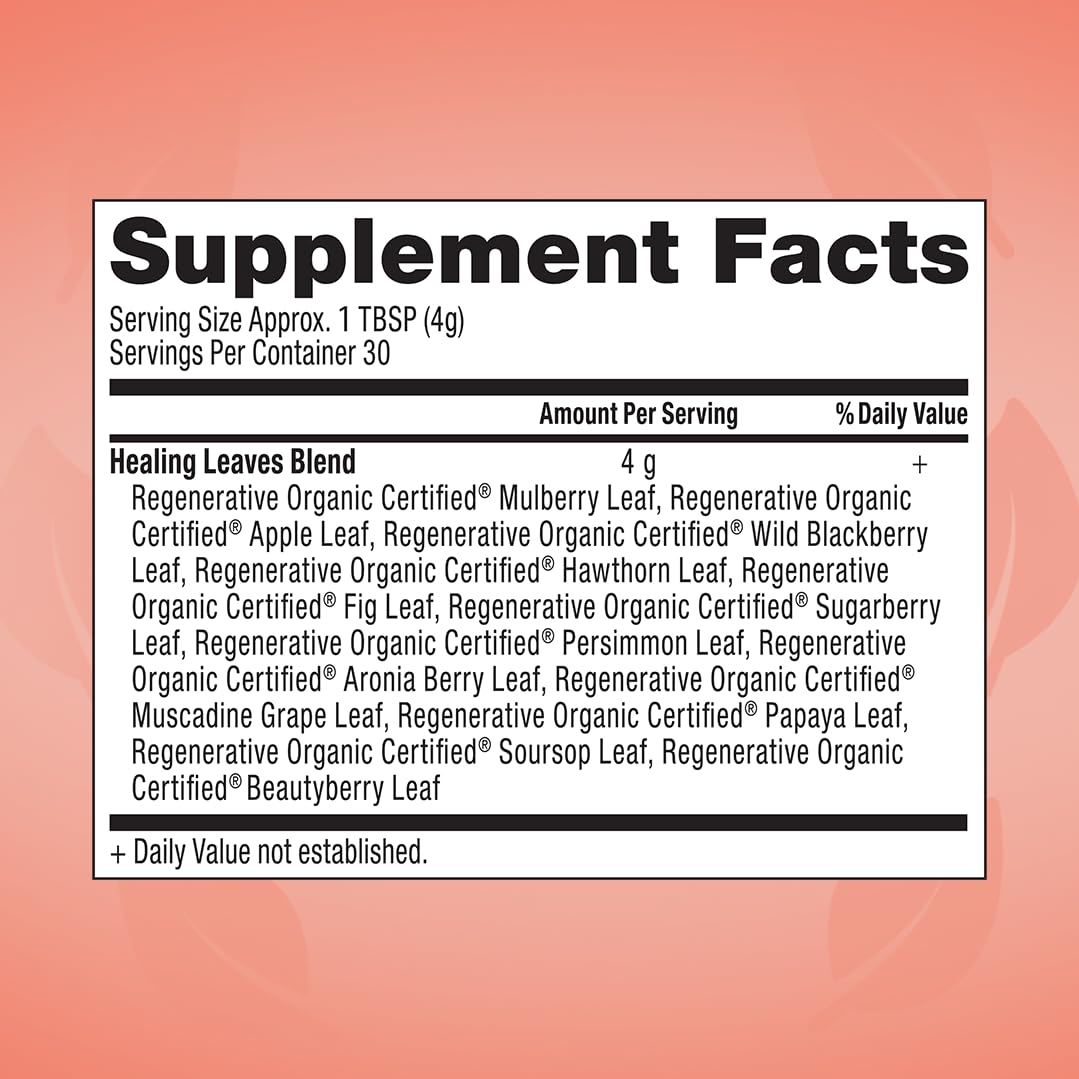 Healing Leaves, Longevity Blend Loose-Leaf Tea- 30 Servings | Biblically Inspired, 12 Fruit Tree Leaf Blend. Supports Digestion, Immune Function, Healthy Inflammation Response and Energy