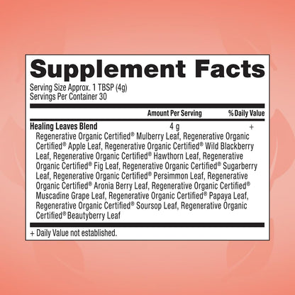 Healing Leaves, Longevity Blend Loose-Leaf Tea- 30 Servings | Biblically Inspired, 12 Fruit Tree Leaf Blend. Supports Digestion, Immune Function, Healthy Inflammation Response and Energy
