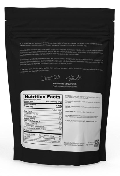 True Nutrition Egg White Protein Powder, French Vanilla, 1lb