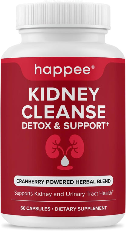 Kidney Cleanse Detox & Repair Formula – Natural Kidney Support Supplement with Cranberry & 21 Herbs for Renal, Bladder, & Urinary Tract Health – Flush Toxins & Renew - 60 Capsules