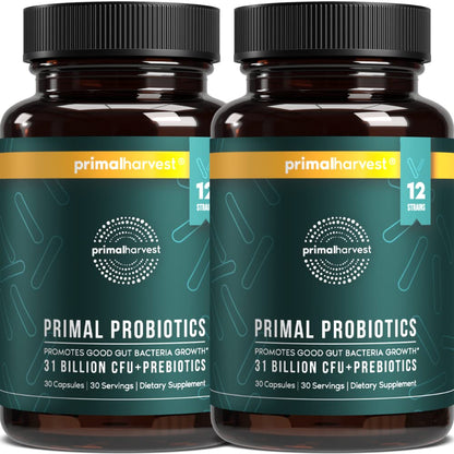 Primal Harvest Probiotic - Daily Supplement, Gluten, Dairy & Soy Free, Vegan