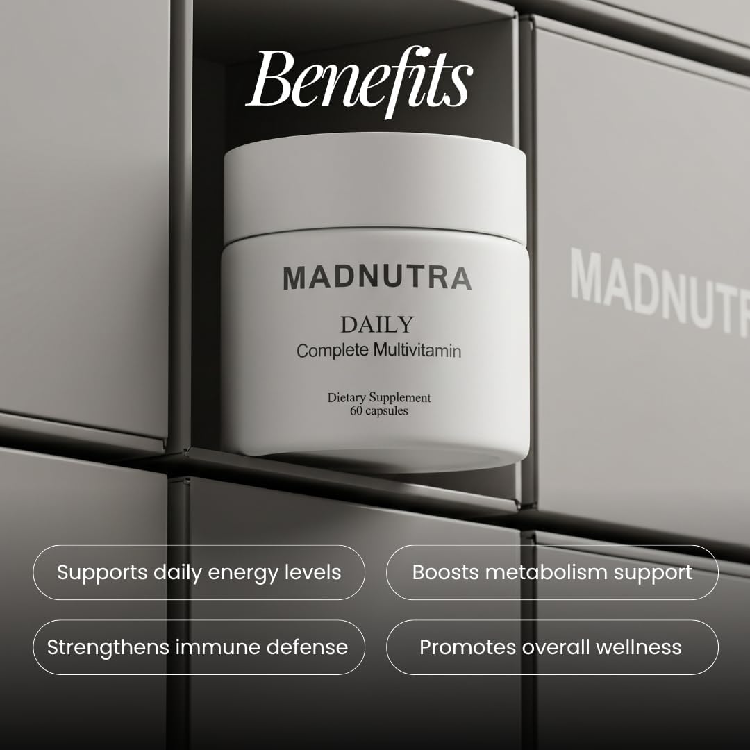 Adult Multivitamin for Women and Men - Daily Vitamin Supplements for Immune Support, Brain, Energy, Heart & Bone Health - Vegan Multivitamin with Essential Vitamins & Minerals