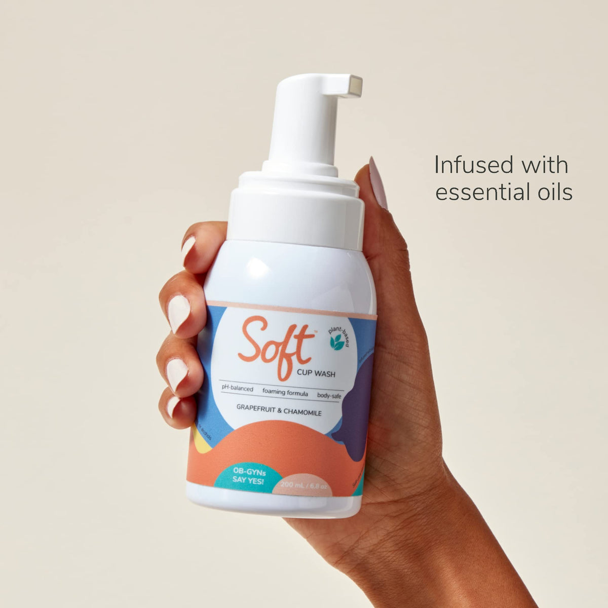 Soft Cup Wash | Menstrual Cup Cleanser for Silicone Period Cups | 6.8 oz | pH-Balanced