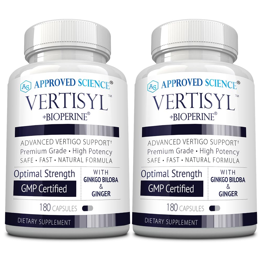Approved Science VertiSyl - Ginkgo Biloba, Ginger, Vitamin D3, BioPerine - 60 Capsules - 1 Month Supply