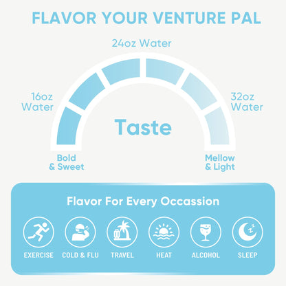 Venture Pal Sugar Free Electrolyte Packet, Liquid Daily IV Hydration Powder | 5 Vitamins & 7 Electrolytes, Instantly Hydration Packets for Sports & Party Recovery, Vegan, Keto Friendly, 16 Sticks
