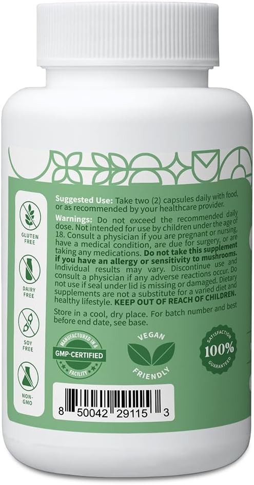 Pattern Wellness Cognitive Complex Supplement – Supports Brain Health & Mental Clarity – with Lion’s Mane, Bacopa & B Vitamins – 60 Vegetarian Capsules