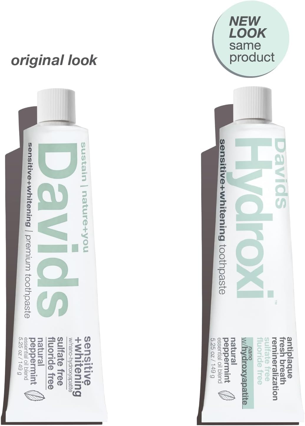 Davids Nano Hydroxyapatite Toothpaste Sensitive + Whitening Peppermint 4oz
