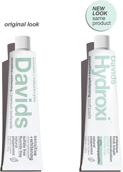 Davids Nano Hydroxyapatite Toothpaste Sensitive + Whitening Peppermint 4oz