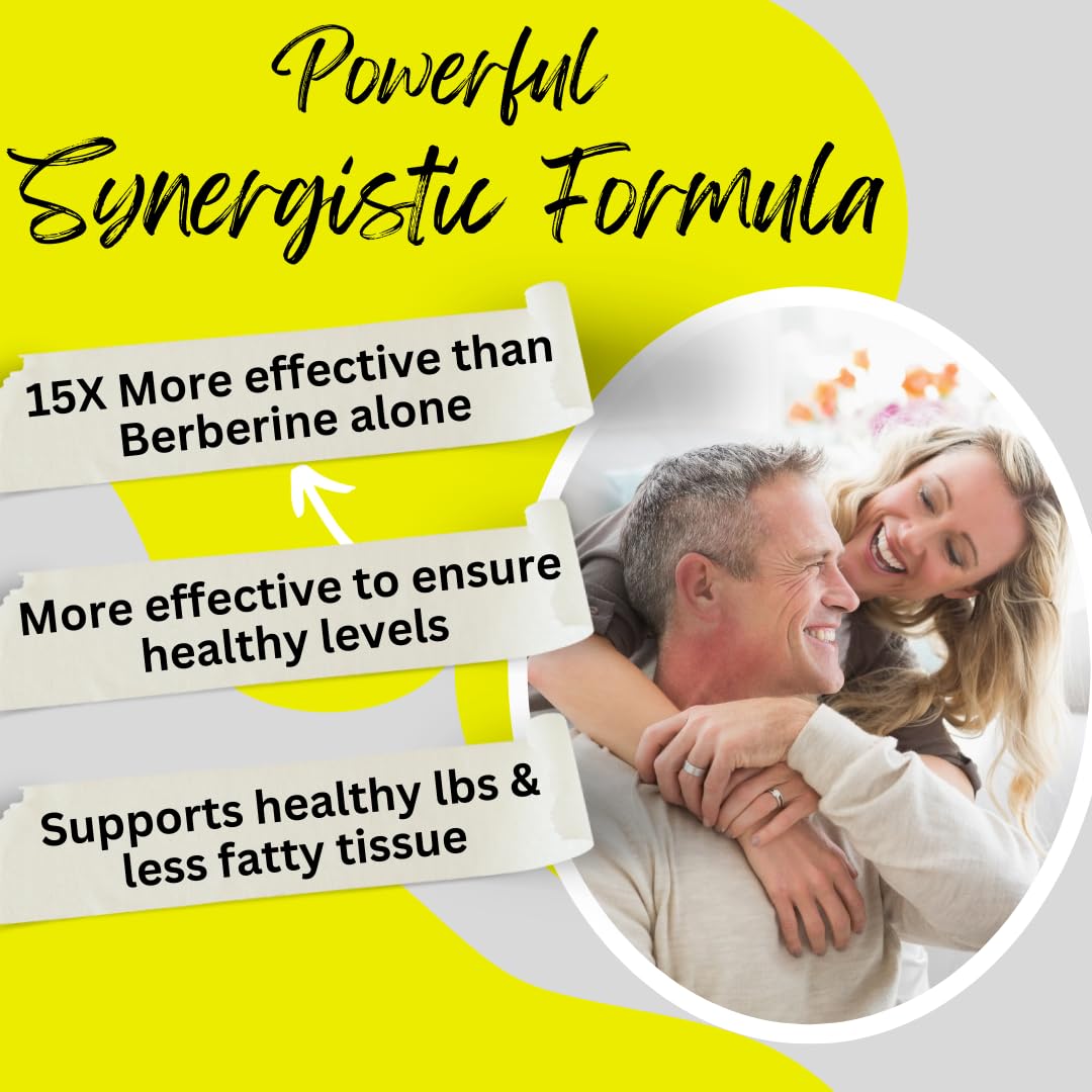 BioImmune Berberine Supplement Synergistically Enhanced Potency, Ceylon Cinnamon for Enhanced Absorption & Synergistic Effects for Healthy Levels