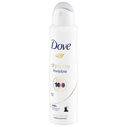 Dove Dry Spray Antiperspirant - Invisible - Sheer Fresh - Net Wt. 3.8 OZ (107 g) Per Can - Pack of 3 Cans