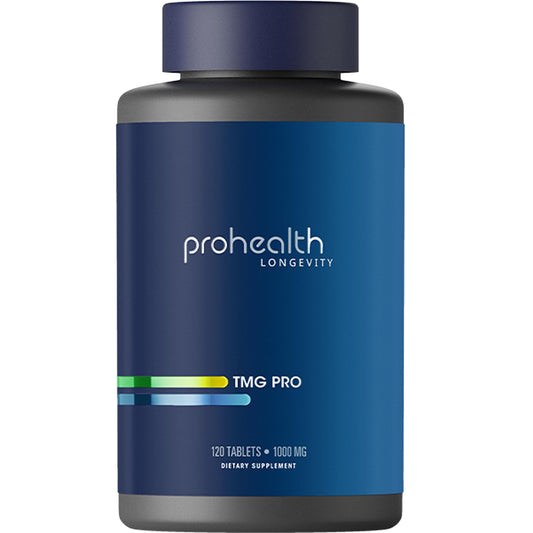 ProHealth Longevity | TMG Supplements (Trimethylglycine), Betaine Anhydrous - 1,000 mg, 120 Tablets - Methylation Support (120 Count (Pack of 1))