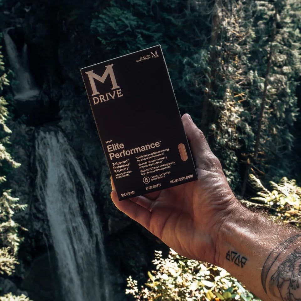 Mdrive Elite Testosterone Booster & Performance Support for Men, 90ct | Supports Immune Health, Energy, VO2Max, Recovery, Stress Relief, Lean Muscle, KSM-66 Ashwagandha, DIM, Fenugreek