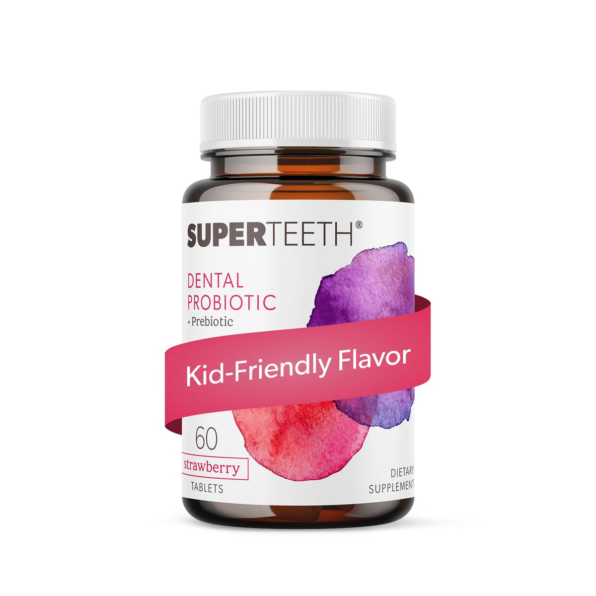 SUPER TEETH Oral Probiotics for Bad Breath & Cavities - Mint Flavored