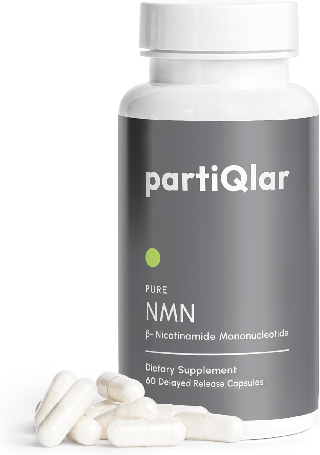partiQlar NMN Supplement 500mg - High Purity Nicotinamide Mononucleotide - NAD+ Booster for Anti-Aging, Cellular Energy & Longevity - 60 Veggie Capsules