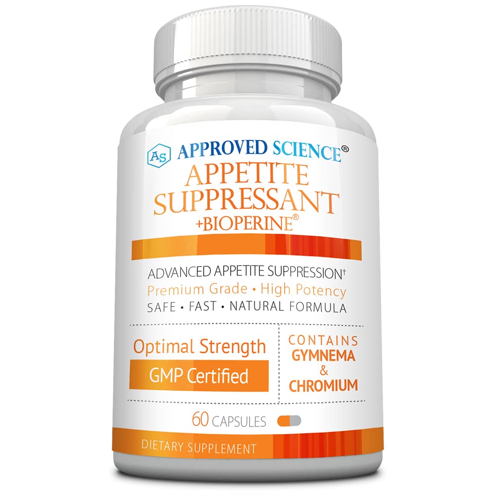 Approved Science® Appetite Suppressant - Gymnema, Chromium, Cayenne Pepper - 180 Capsules - Pack of 1 - Made in The USA