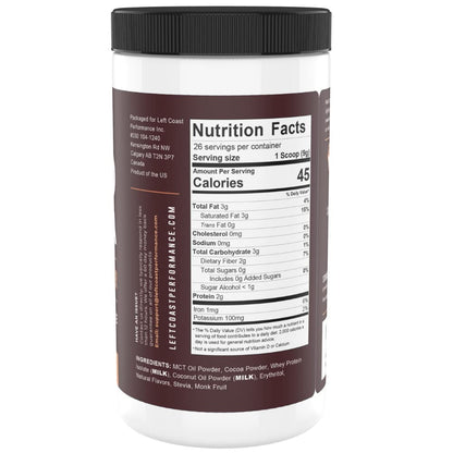 Left Coast Performance Cheesecake Keto Meal Replacement Shake, 2lbs + Keto Cocoa, 8.5oz